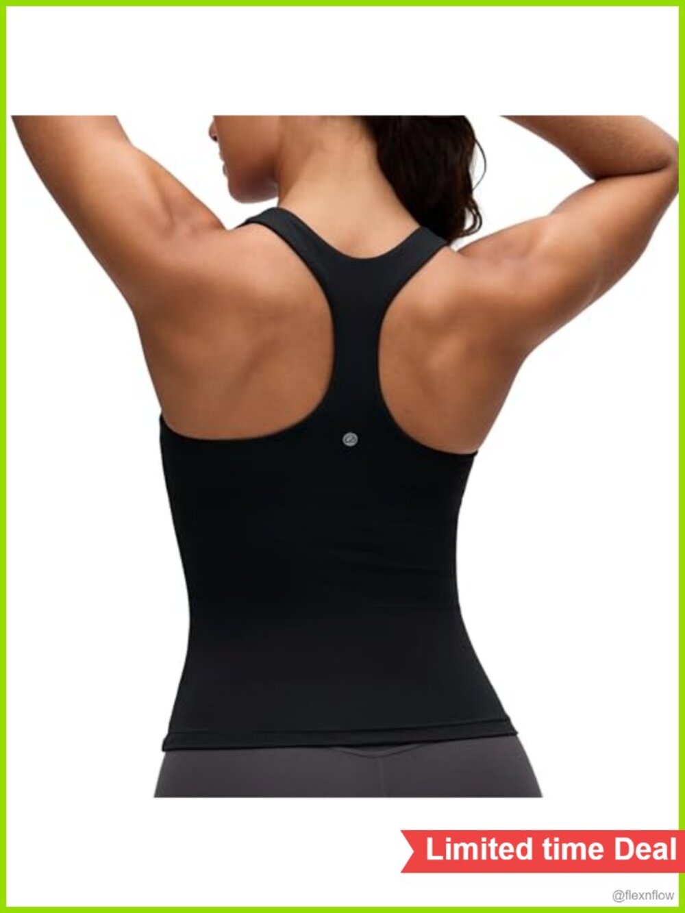 Butterluxe Racerback Tank Top with Built-in Bra, Removable Pads, Yoga & Lounge